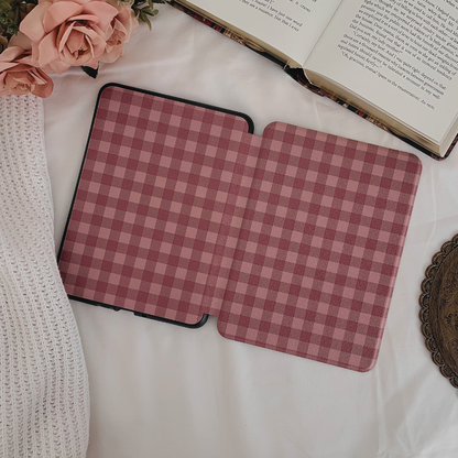 gingham blush kindle case