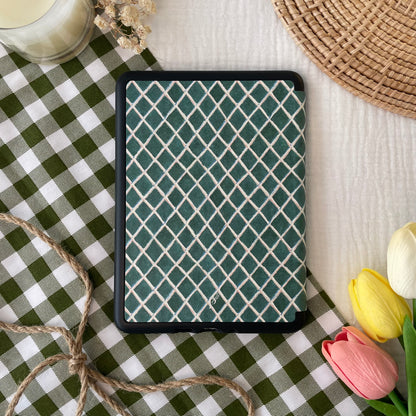 tiles in teal kindle case
