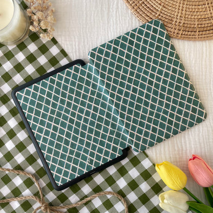 tiles in teal kindle case